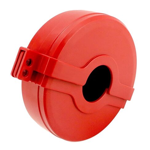 QWORK Gate Valve Lockout, 2.25-5 Inch Valve Compatibility, Valve Lockout Device for Water Spigot Faucet Knob, Red in Kuwait