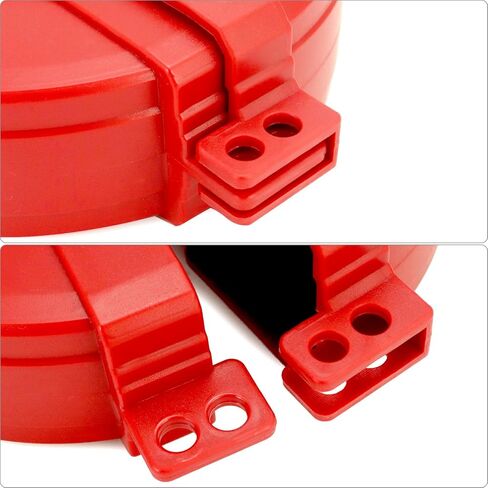 QWORK Gate Valve Lockout, 2.25-5 Inch Valve Compatibility, Valve Lockout Device for Water Spigot Faucet Knob, Red in Kuwait