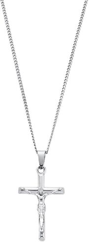 | Gold Crucifix Pendant Necklace | 20.5" Chain Link with 20MM x 20MM Pendant | Waterproof, Heat & Sweat Resistant | Gifts for Men | Men's Jewelry | in Kuwait