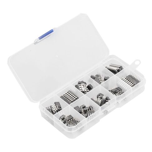 Keenso Integrated Circuit IC Chip Assortment Kit, HighQuality 85 Pcs IC Chips for Home Circuit Work, with Storage Box, DIP Welding Adapter Connector for Audio Amplifier Enthusiasts in Saudi Arabia