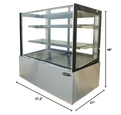 Kool-It KBF-48 47-1/5' Freestanding Full Service Refrigerated Display Case with Flat Glass, 13.7 Cubic Feet in Saudi Arabia