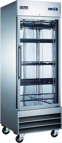 Xiltek 29" Stainless Steel and Glass Door Commercial Reach-in Refrigerator Cooler - 23 cu. ft in Kuwait