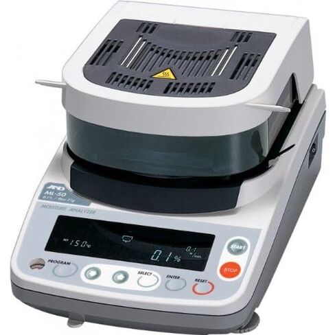 A&D ENGINEERING ML-50 Moisture Analyzers, 51 g Capacity, 5 mg Resolution, Polyethylene in Saudi Arabia