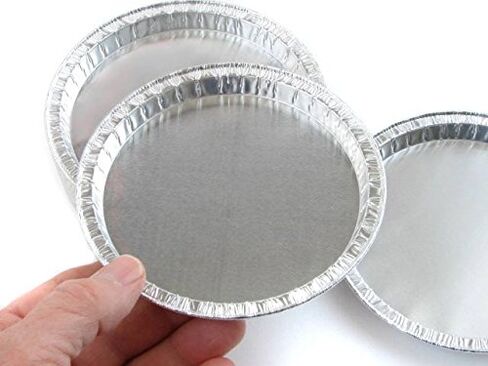 مقالي توازن الرطوبة من رقائق الألومنيوم للاستعمال مرة واحدة - قطر 5 بوصات - عبوة من 100 قطعة in Kuwait