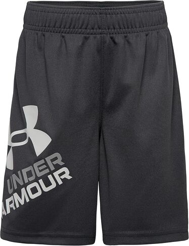 شورت الأداء النموذجي للأولاد من Under Armour، حزام خصر مرن، خفيف الوزن وسريع الجفاف، رمز رمادي داكن، 3T in Saudi Arabia