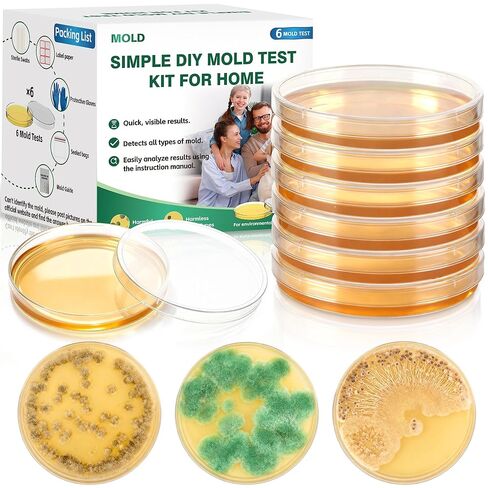 Mold Test Kit for Home,6 Simple Detection Tests,DIY Indoor Air Quality, Surface & HVAC Analysis,Includes Detailed Identification & Health Risk Guide in Kuwait