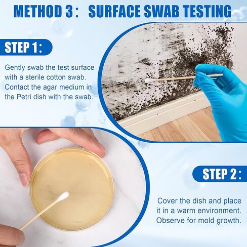 Mold Test Kit for Home,6 Simple Detection Tests,DIY Indoor Air Quality, Surface & HVAC Analysis,Includes Detailed Identification & Health Risk Guide in Kuwait