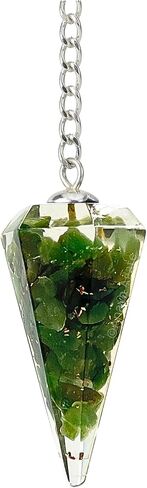 Peridot Pendulum – Orgone Crystal Pendulum – Dowsing Pendulum for Divination, Meditation, Chakra Healing – Natural Gemstone Pendulum in Saudi Arabia