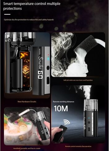 LENSGO Portable Fog Machine,Mini Smoke Machine with Remote Control/22ML Large Oil Tank/Anti-Leak/Safe Handheld Smoke Machines SMOKE GO in Kuwait