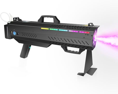 Handheld Fog Machine Gun for Party - 1500W Smoke Cannon with Color Changing Lights for DJ Events Concerts Parties Halloween Live Shows Stage Performances in Kuwait