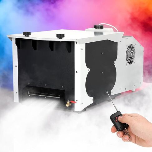1500W Low Lying Fog Machine, Dry Ice Fog Machine Ground Fogger 30000 CFM with Remote & Wired Control, Indoor Outdoor Ground Fog Machine for Weddings, Halloween, Parties, DJ Stage in Kuwait