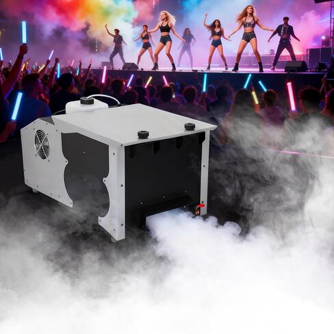 1500W Low Lying Fog Machine, Dry Ice Fog Machine Ground Fogger 30000 CFM with Remote & Wired Control, Indoor Outdoor Ground Fog Machine for Weddings, Halloween, Parties, DJ Stage in Kuwait