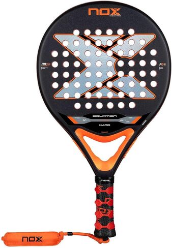 NOX Padel Racket Equation Hard 2026 | Round Shape Pala Padel | Anti Vibration System AVS, Exclusive Spin Technology & Dual Roughness | Professional Paddle Racket Elite Precision High Durability in Kuwait