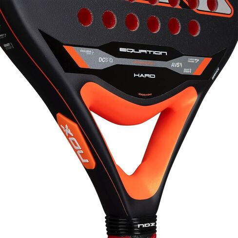 NOX Padel Racket Equation Hard 2026 | Round Shape Pala Padel | Anti Vibration System AVS, Exclusive Spin Technology & Dual Roughness | Professional Paddle Racket Elite Precision High Durability in Kuwait
