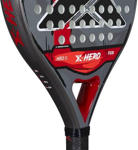 NOX Padel Racket X-Hero 2026 | Round Shape Pala Padel for Beginners & Intermediate Players | Carbon Frame, 3K Fiber Glass Face, HR3 White Eva Core | DCS Stability, Lightweight Agility & Gloss Surface in Kuwait