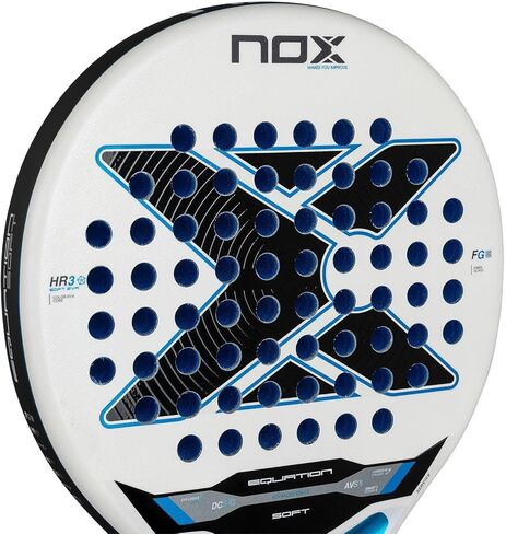NOX Padel Racket Equation Soft 2026 | Round Shape Pala Padel | HR3 Soft EVA Core & Anti Vibration System AVS | Exclusive Spin Dual Roughness & Smartstrap | Intermediate Level Play, Precision & Comfort in Kuwait