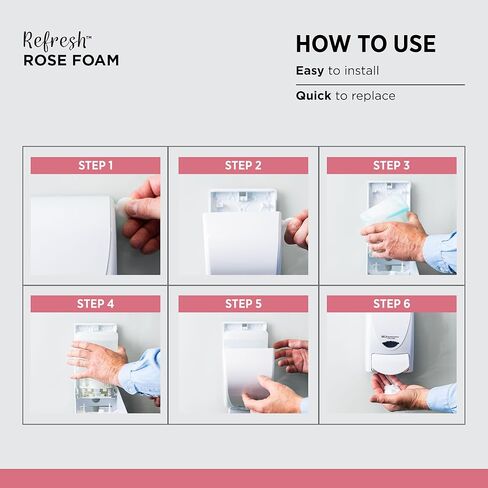 SC Johnson Professional Refresh Rose FOAM, Foam Hand Wash, Foaming Hand Soap, 1 Liter Cartridge, 2 Count, for Professional Use Only in Kuwait