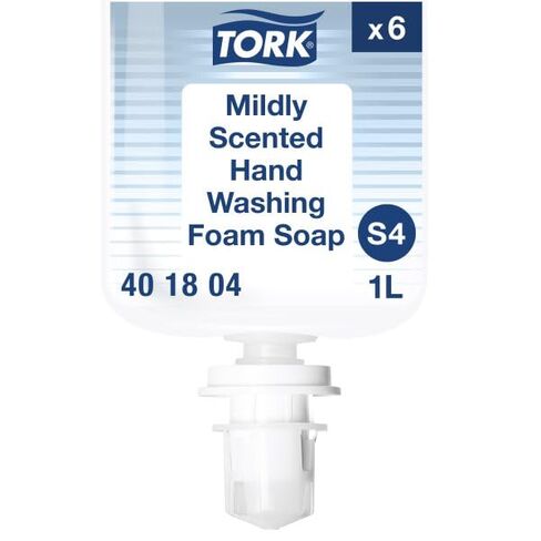 Tork Mildly Scented Hand Washing Foam Soap S4, Fresh Scent, 6 x 1L, 401804 in Saudi Arabia