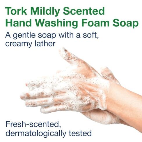Tork Mildly Scented Hand Washing Foam Soap S4, Fresh Scent, 6 x 1L, 401804 in Saudi Arabia