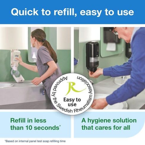 Tork Mildly Scented Hand Washing Foam Soap S4, Fresh Scent, 6 x 1L, 401804 in Saudi Arabia