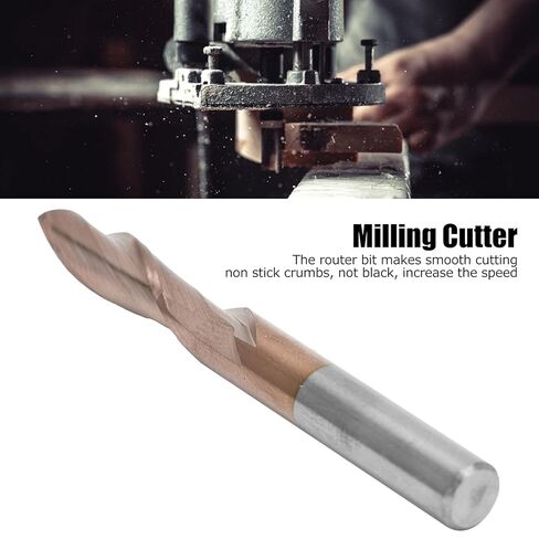 Double Edged Tungsten Steel Milling Cutter, Straight Sturdy Woodworking Tool, Smooth Cutting for Nylon Resin ABS Acrylic PVC MDF Hardwood (6*6*17*55mm) in Saudi Arabia