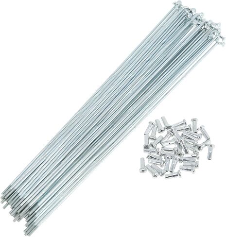36 Set 14G Bicycle Spokes 203mm Bike Wheel Spokes Galvanized Carbon Steel Silver Tone in Saudi Arabia