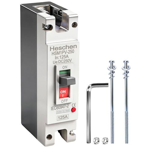 DC Molded Case Circuit Breaker MCCB, HSM1PV-250, 1 Poles, DC 250V 125A, Photovoltaic Circuit Breaker, for Solar PV System Solar Panels Grid System in Saudi Arabia