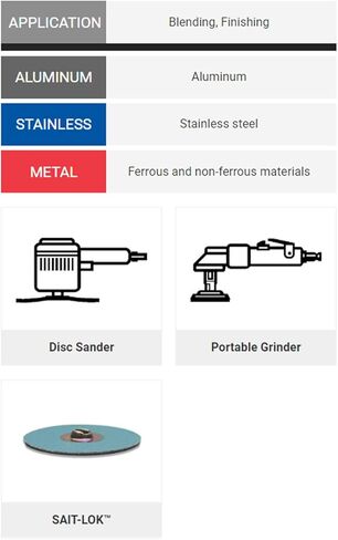 77672 أقراص Sait-Lok الرملية الخفيفة غير المنسوجة بسمك 2 بوصة، درجة متوسطة، 50 عبوة in Kuwait