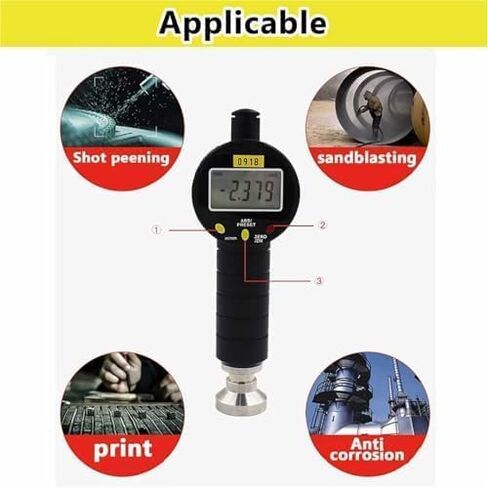 Portable Surface Roughness Tester, Smoothness Measurement Tool, Range 0-6500μm, Accuracy ±2μm, Fast Testing for Printing & Sandblasting, for Quality Control in Saudi Arabia