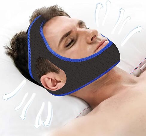 حزام الذقن المضاد للشخير ، حزام الذقن لمستخدمي CPAP ، حزام الذقن CPAP ، مساعدات النوم للرجال والنساء توقف عن شخير الشخير الشخير للمستخدمين للمستخدمين للحفاظ على مغلق الفم in Kuwait