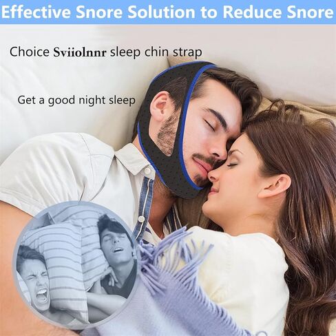 حزام الذقن المضاد للشخير ، حزام الذقن لمستخدمي CPAP ، حزام الذقن CPAP ، مساعدات النوم للرجال والنساء توقف عن شخير الشخير الشخير للمستخدمين للمستخدمين للحفاظ على مغلق الفم in Kuwait