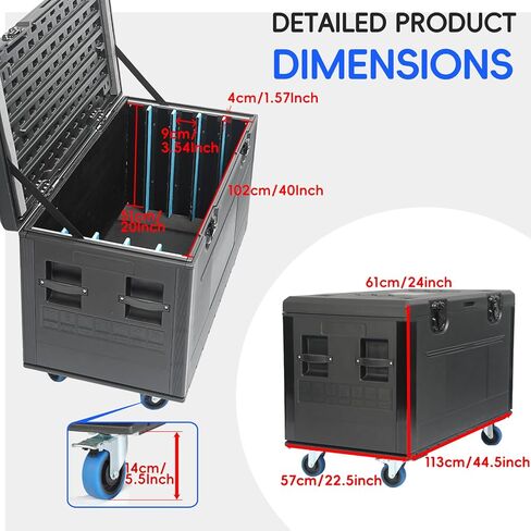 LED Display Screen Transport Road Case for Holds 5 PCS Screens Video Wall Panel Flight Plastic Case Huge Heavy Duty Rolling Storage Box for Stage Event Equipment with Wheels and Secure Locking in Saudi Arabia