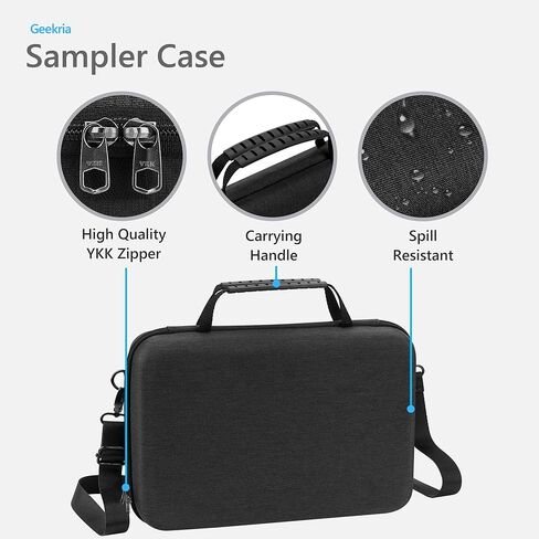 حقيبة سفر ذات هيكل صلب من GEEKRIA، متوافقة مع Elektron Digitakt II/Digitone II/Syntakt 12 / Analog Heat MKII، حقيبة حمل عينات الصوت (رمادي داكن) in Kuwait