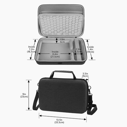 حقيبة سفر ذات هيكل صلب من GEEKRIA، متوافقة مع Elektron Digitakt II/Digitone II/Syntakt 12 / Analog Heat MKII، حقيبة حمل عينات الصوت (رمادي داكن) in Kuwait