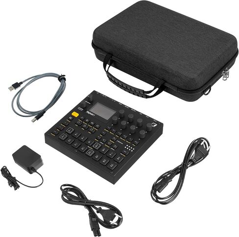 حقيبة سفر ذات هيكل صلب من GEEKRIA، متوافقة مع Elektron Digitakt II/Digitone II/Syntakt 12 / Analog Heat MKII، حقيبة حمل عينات الصوت (رمادي داكن) in Kuwait