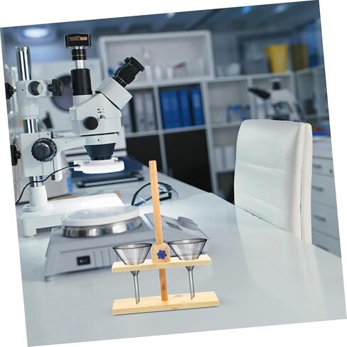 Wooden Funnel Stand Laboratory Experimental Apparatus Chemistry Funnel Holder Support for Teaching and Glassware with Material Random Color in Saudi Arabia