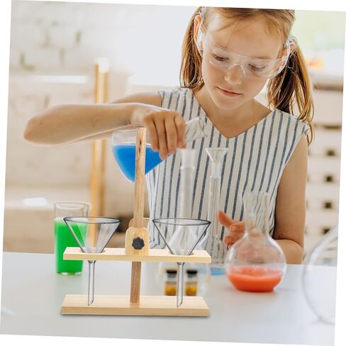 Luxshiny Double Laboratory Funnel Stand Detachable Science Equipment for Teaching and Experimental Use Wide Application in Schools and Labs Random Color in Kuwait