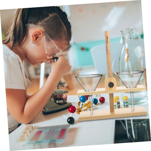 Luxshiny Double Laboratory Funnel Stand Detachable Science Equipment for Teaching and Experimental Use Wide Application in Schools and Labs Random Color in Kuwait