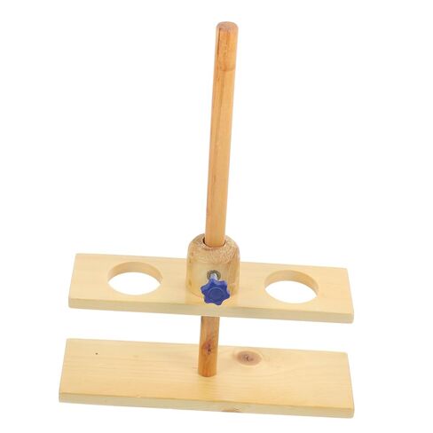 Sosoport Dual Wooden Laboratory Funnel Stand Stable Base Chemistry Experimental Apparatus Teaching Equipment for Glass Funnels and Scientific Supplies Random Color in Saudi Arabia