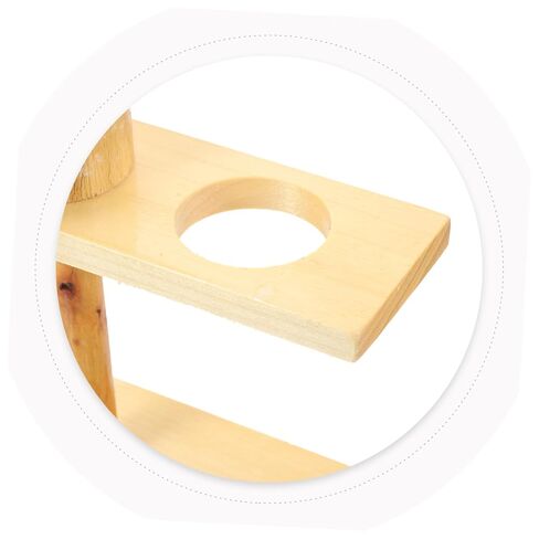 Sosoport Dual Wooden Laboratory Funnel Stand Stable Base Chemistry Experimental Apparatus Teaching Equipment for Glass Funnels and Scientific Supplies Random Color in Saudi Arabia