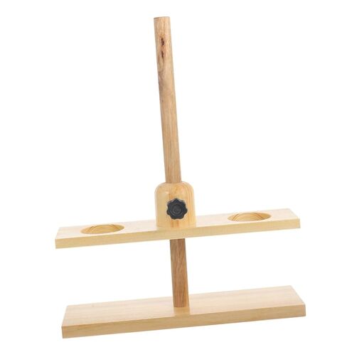 Dual Wooden Funnel Stand for Laboratory Science Equipment Stable Support for Chemistry Experiments and Teaching Supplies Suitable for School and Industrial Use Random Color in Saudi Arabia