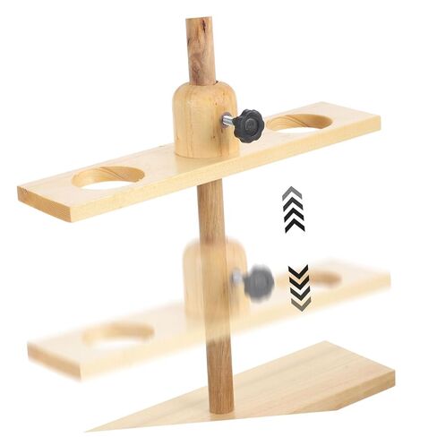 Dual Wooden Funnel Stand for Laboratory Science Equipment Stable Support for Chemistry Experiments and Teaching Supplies Suitable for School and Industrial Use Random Color in Saudi Arabia