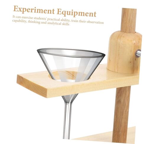 Dual Wooden Funnel Stand for Laboratory Science Equipment Stable Support for Chemistry Experiments and Teaching Supplies Suitable for School and Industrial Use Random Color in Saudi Arabia