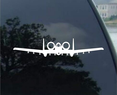 A 10 Thunderbolt Ii Warthog Front Car Window Wall MacBook Notebook Laptop Sticker Decal (8" White) in Kuwait