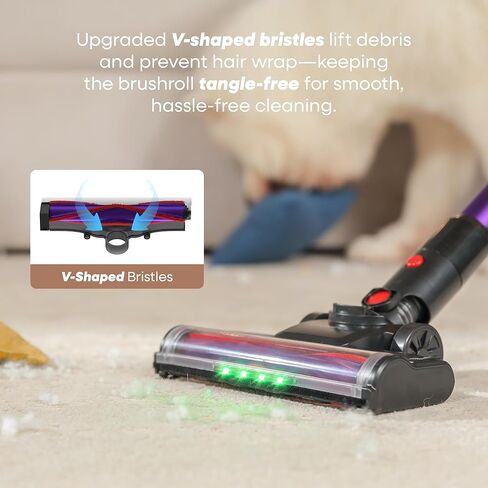 مكنسة كهربائية لاسلكية UNINELL HOME UV2، 48000Pa/550W مكنسة كهربائية للمنزل، مكنسة كهربائية خفيفة الوزن مع وقت تشغيل 65 دقيقة، قائمة بذاتها وشحن على الحائط، مكنسة كهربائية مقاومة للتشابك لشعر الحيوانات الأليفة in Kuwait
