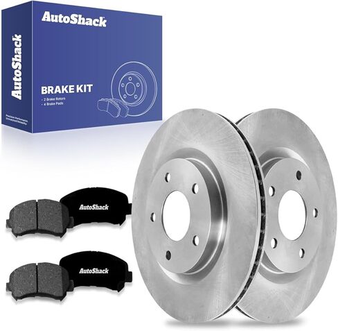 Autoshack Front Brake Kit Replace for 2008-2013 Nissan Rogue 2014-2015 Rogue Select 2.5L AWD FWD DISC BRAKE ROTORS مع منصات الفرامل السيرامية 11.7 "(295.8 مم) RSCD41514-41514-1338-2-4 in Kuwait