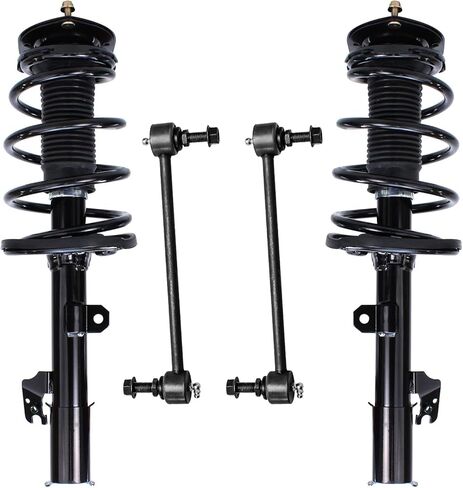 Detroit Axle - Struts Struts الأمامية أشرطة للفترة 2008-2011 Toyota Highlander كاملة 2 دعامات مع Coil Springs 2 Sway Bar Links 2009 2010 STURCH STRUCH SESSION in Saudi Arabia