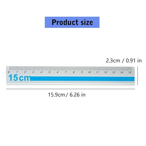 Set of 2 15cm Professional Aluminum Straight Ruler with High Contrast Marking for Architects Artists Engineers Edges Aluminum Ruler in Saudi Arabia