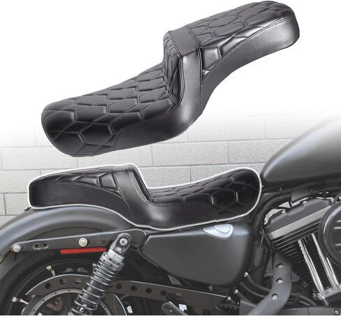 مقاعد الدراجات النارية Mojilin تناسب مقعد Sportster لـ Harley XL883N Sportster 883 1200 x48 Iron883 2009-وربعون ثمانية وسبعون مقعدًا في السائق الخلفي الأمامي مقعدين إلى مقعد 2.0-3.3 غال in Kuwait