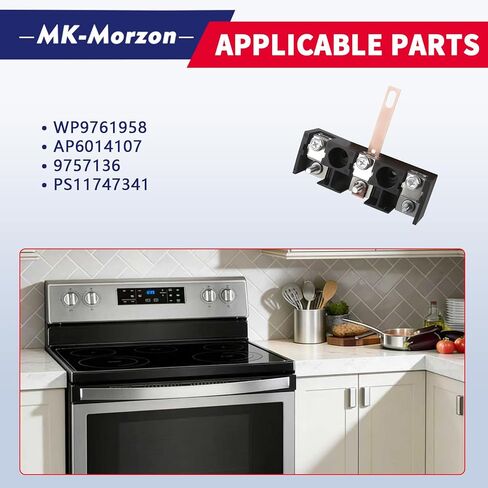 WP9761958 Oven Range Terminal Block Compatible with Whirlpool Amana Mayta Replaces# 9757136 9761958 in Saudi Arabia